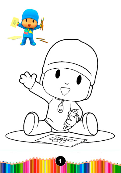 POCOYO - Revistinha de Colorir Personalizada