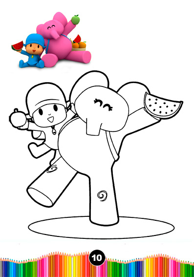 Kit 10 Livrinho para colorir Turma do Pocoyo Revistinha de colorir  Lembrancinha personalizada Festa infantil