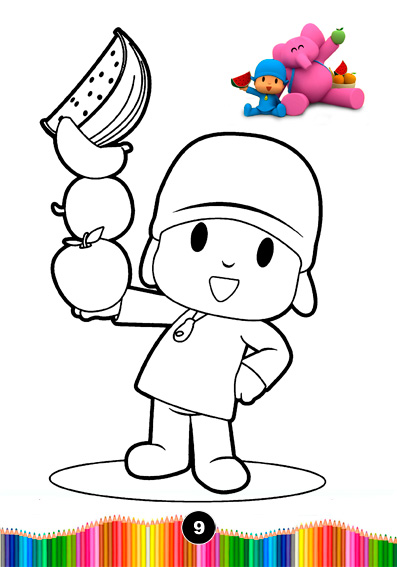 POCOYO - Revistinha de Colorir Personalizada